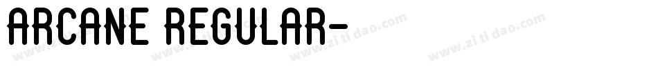 Arcane Regular字体转换